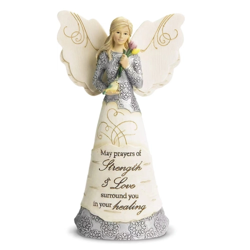 Tarotguidesyou/Power and Healing Angel Statue, 6-1/2 inch angel statue, white angel statue