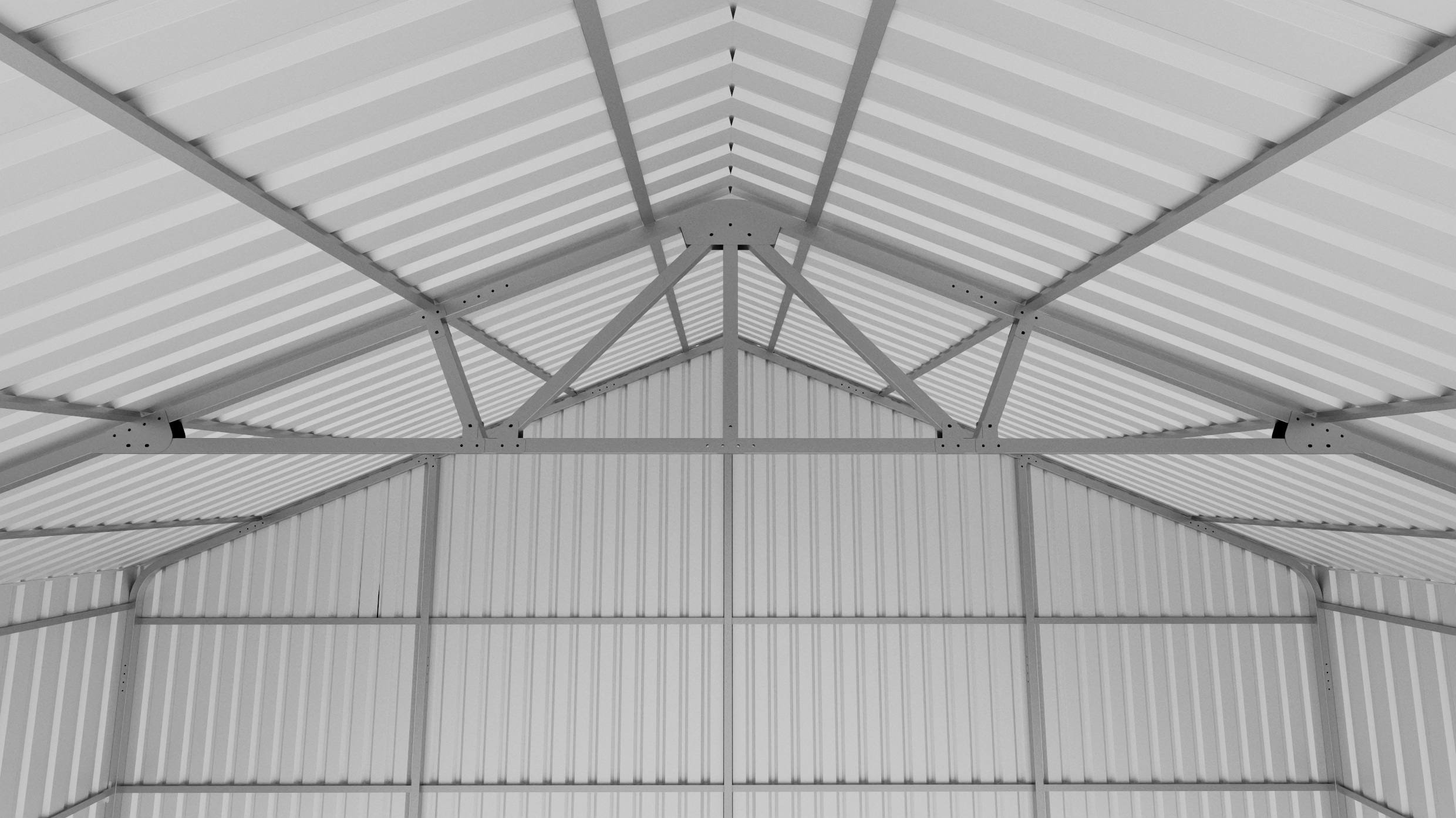 SELA Industrial 26 ft×33 ft Double Garage Metal Barn Shed