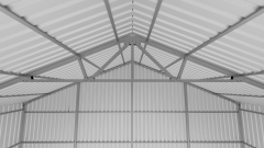 SELA Industrial 26 ft×33 ft Double Garage Metal Barn Shed