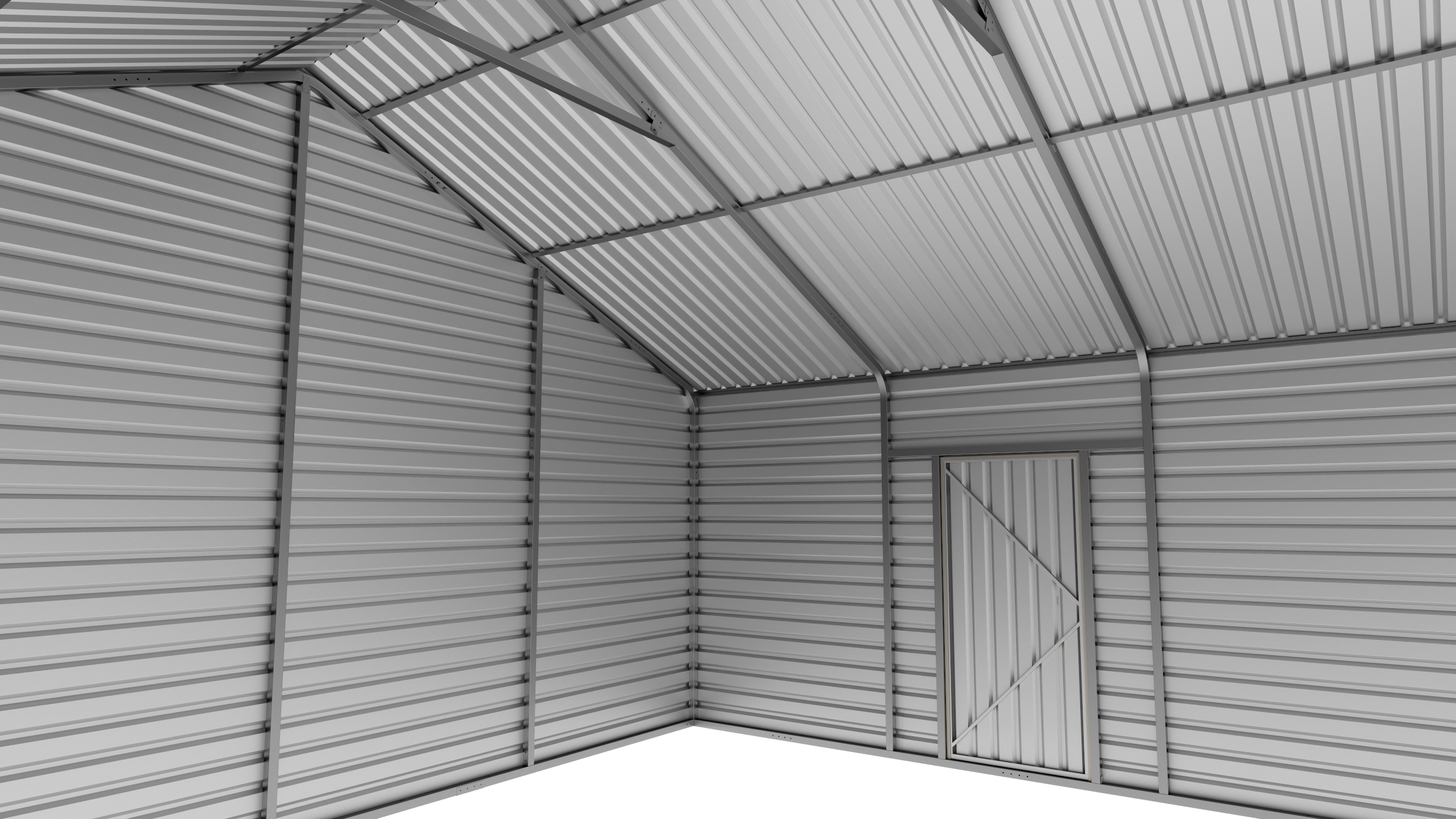 SELA Industrial 23 ft×22 ft Double Garage Metal Shed