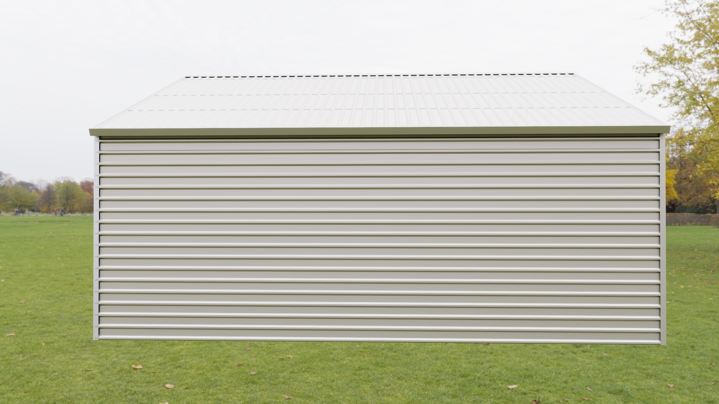 SELA Industrial 23 ft×22 ft Double Garage Metal Shed