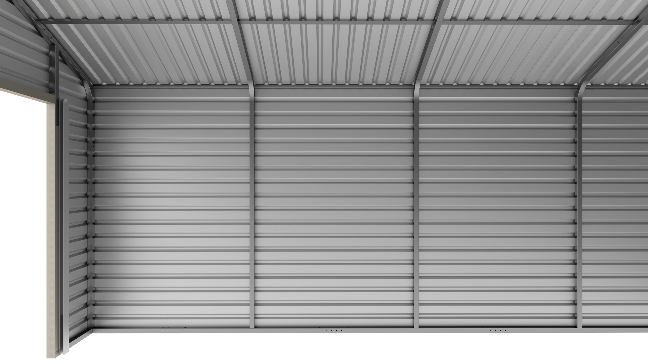 SELA Industrial 23 ft×22 ft Double Garage Metal Shed