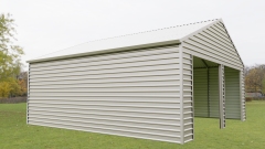 SELA Industrial 23 ft×22 ft Double Garage Metal Shed