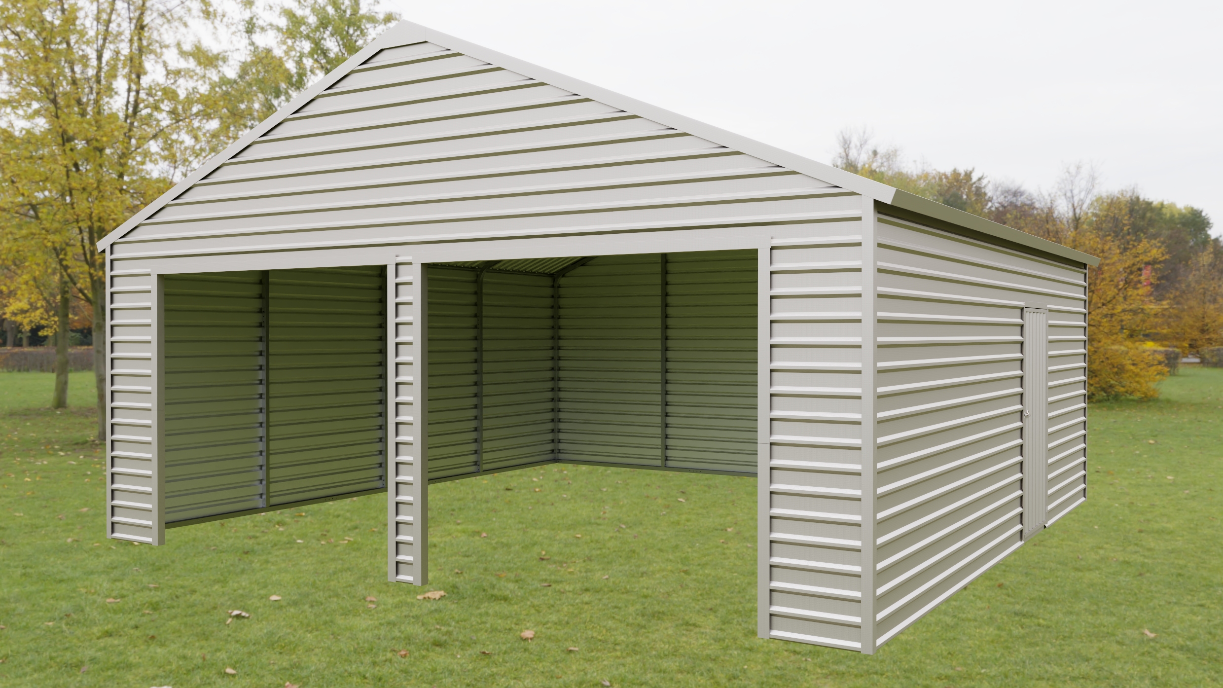 sela-industrial-23-ft-22-ft-double-garage-metal-shed