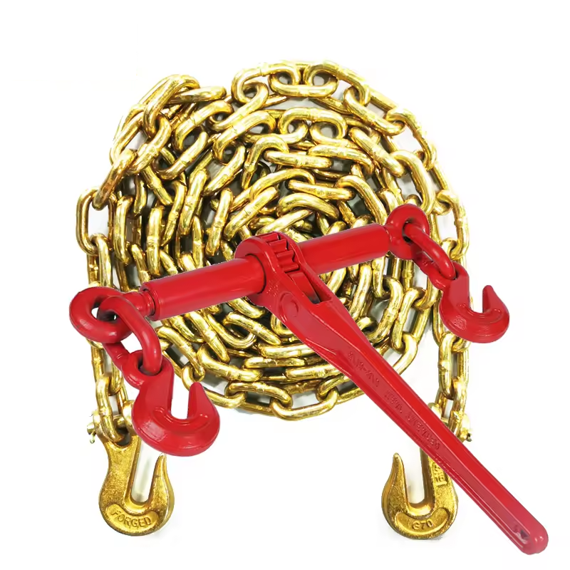 SELA Industrial 9200 lbs Ratchet Load Binder & G70 3/8”×20’ Transport Chain