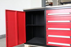 SELA Industrial 10FT-15D Workbench Cabinet Combo, 15 Drawers & 2 Cabinets
