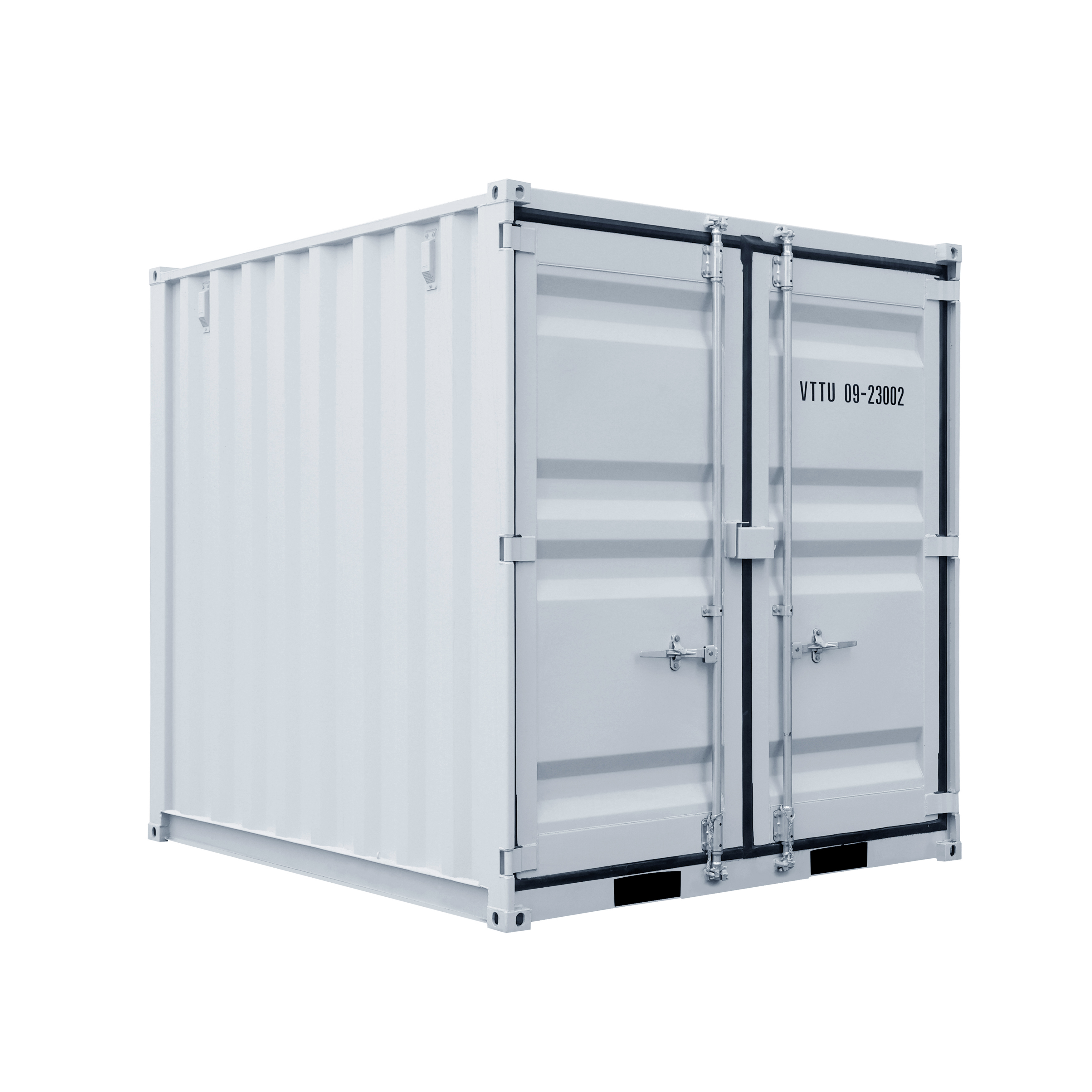 SELA Industrial 9FT Storage Container, Bi-parting Front Door, Side Entry Man Door, Security Bar Window