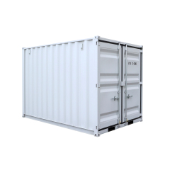 SELA Industrial 12FT Storage Container, Bi-parting Front Door, Side Entry Man Door, Security Bar Window