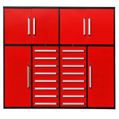 SELA Industrial 7FT-16D Workbench Cabinet Combo, 16 Drawers & 4 Cabinets