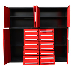 SELA Industrial 7FT-16D Workbench Cabinet Combo, 16 Drawers & 4 Cabinets