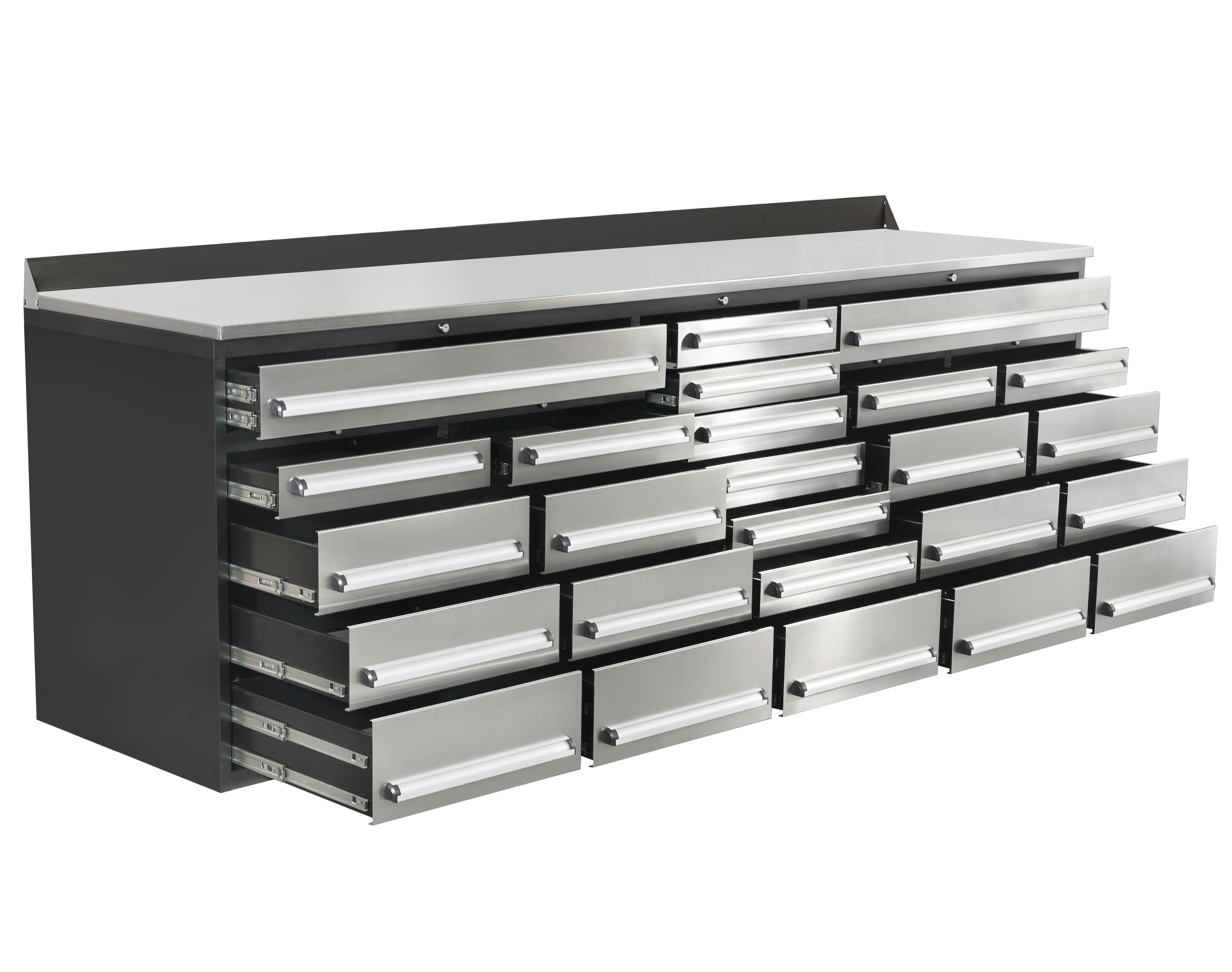 SELA Industrial 10FT-25D-3 Workbench, 25 Drawers
