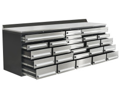 SELA Industrial 10FT-25D-3 Workbench, 25 Drawers