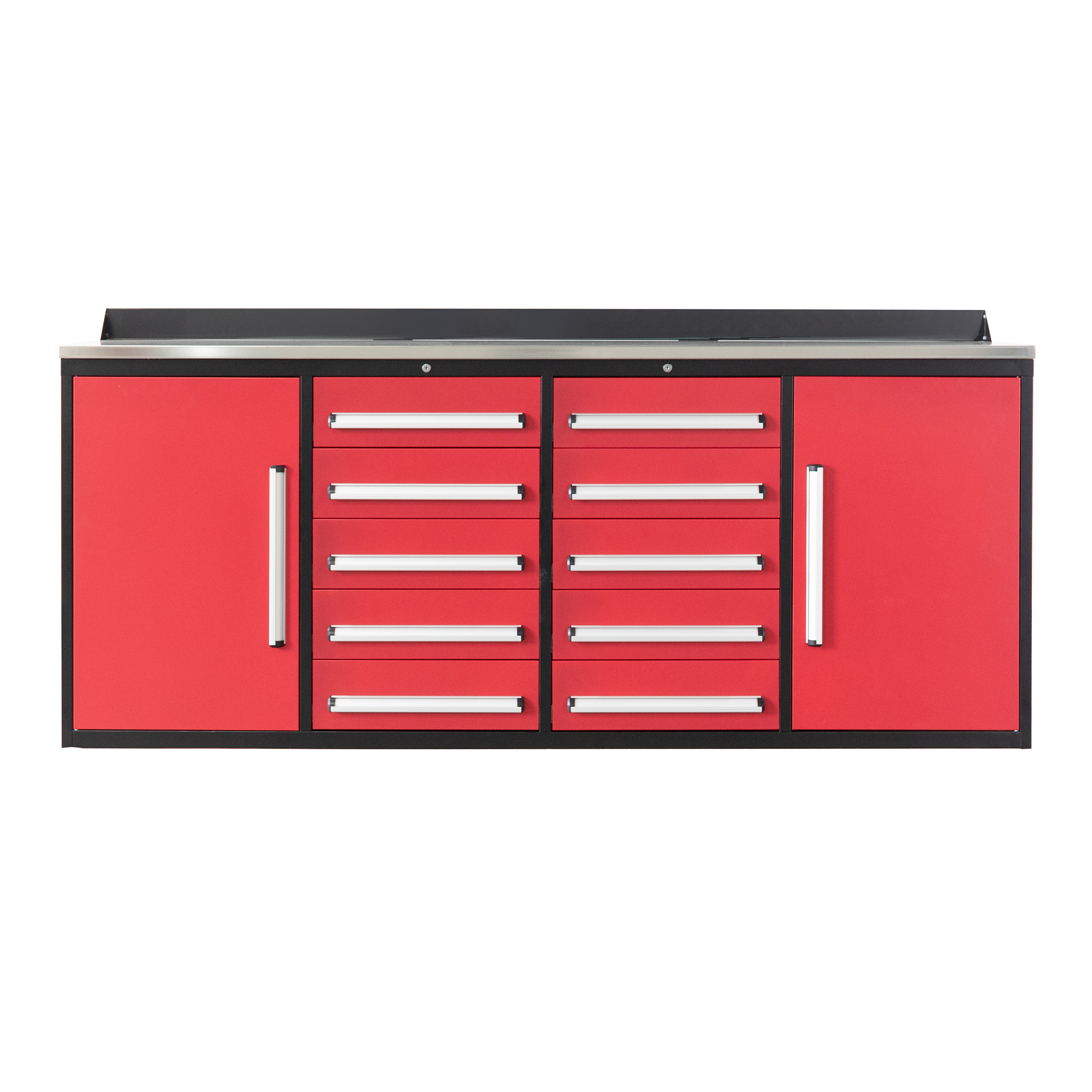 SELA Industrial 7FT-10D Workbench Cabinet Combo, 10 Drawers & 2 Cabinets