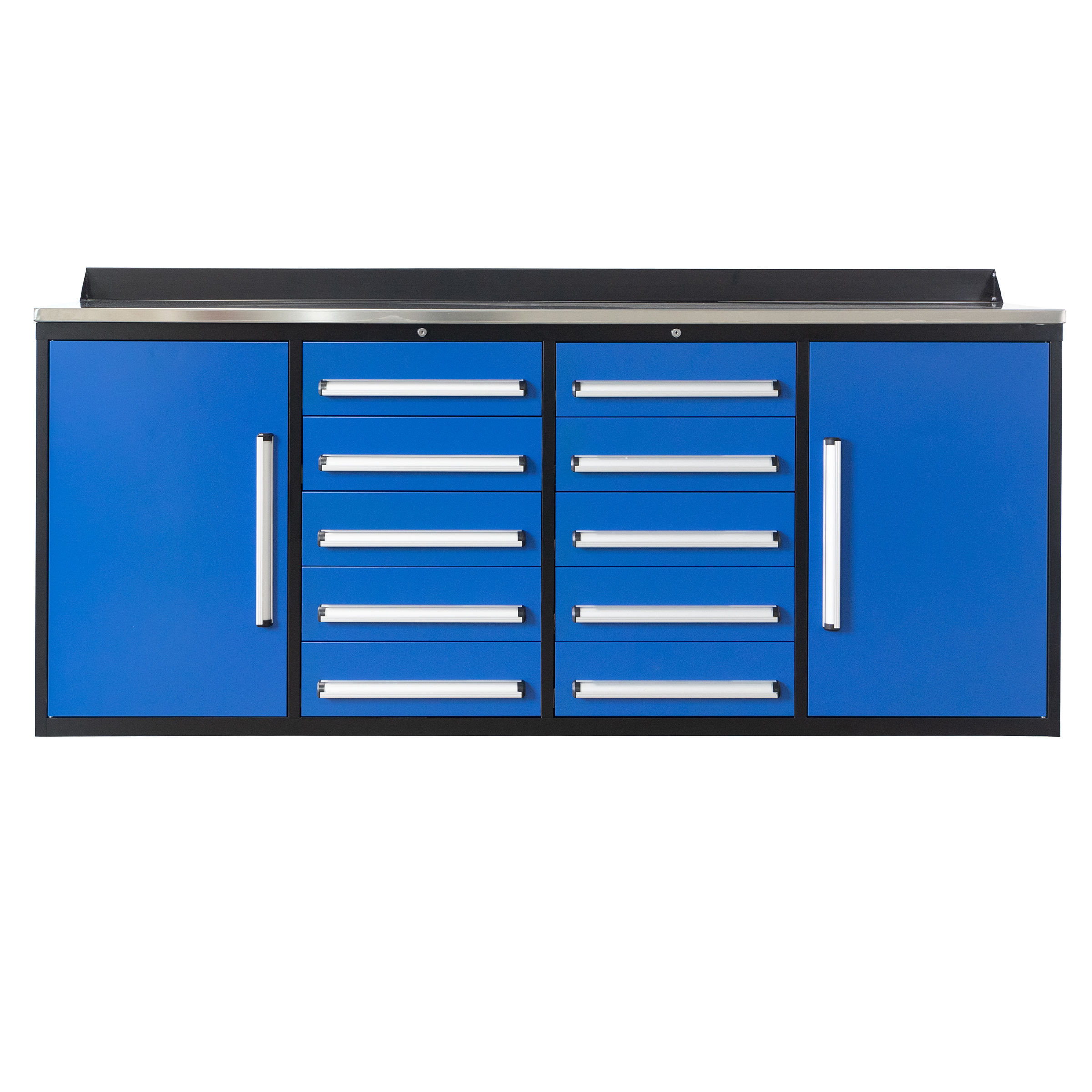 SELA Industrial 7FT-10D Workbench Cabinet Combo, 10 Drawers & 2 Cabinets
