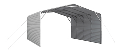 SELA Industrial 20FT×20FT Metal Carport Shed