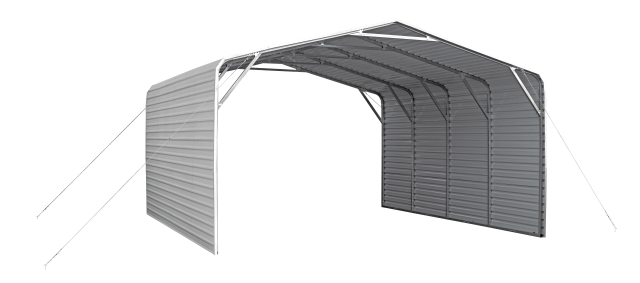 SELA Industrial 20FT×20FT Metal Carport Shed