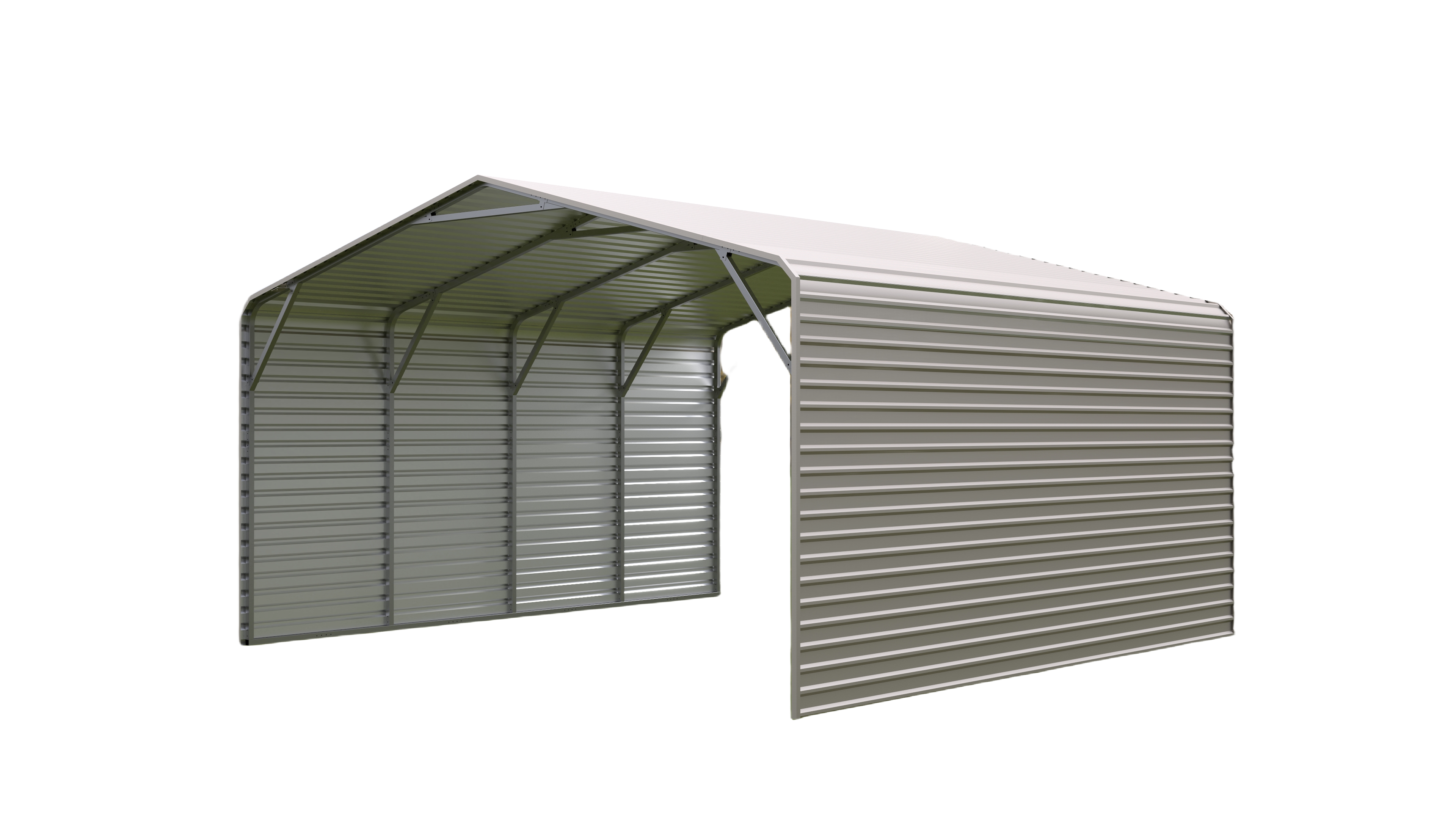 SELA Industrial 20FT×20FT Metal Carport Shed