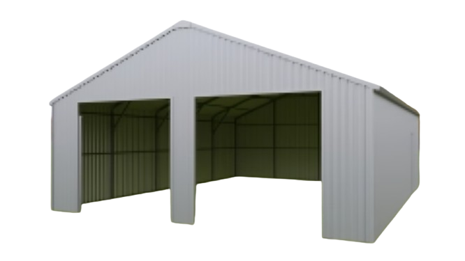 SELA Industrial 26 ft×33 ft Double Garage Metal Barn Shed
