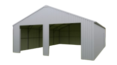 SELA Industrial 26 ft×33 ft Double Garage Metal Barn Shed