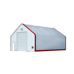 SELA Industrial W 30' x L 40' x H 22' PVC Cover Double Truss Peak Storage Shelter