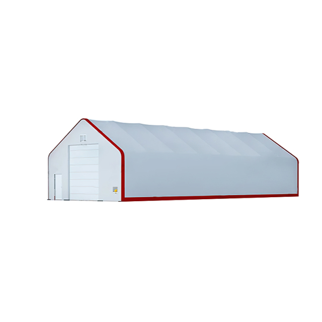 SELA Industrial W 30' x L 80' x H 22' PVC Cover Double Truss Peak Storage Shelter