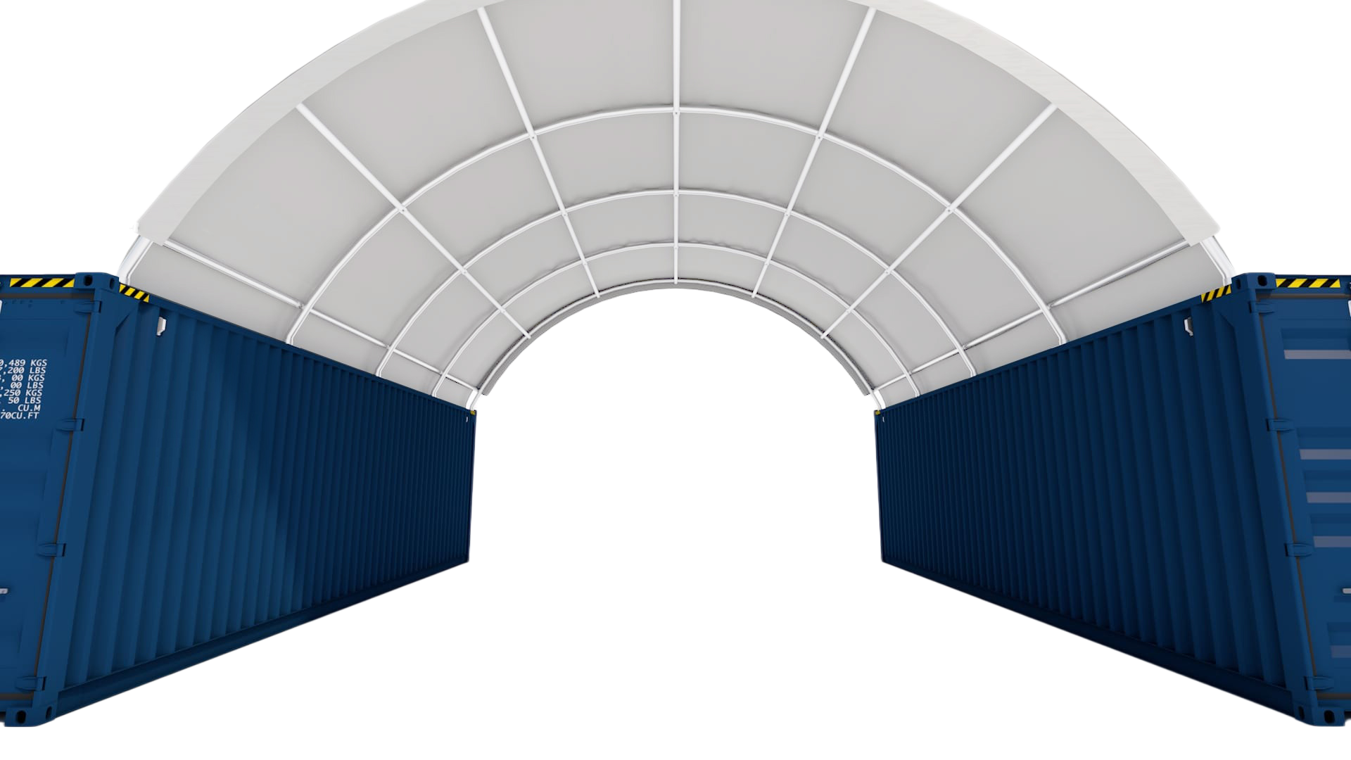 SELA Industrial W20'xL20' PVC Cover Container Shelter