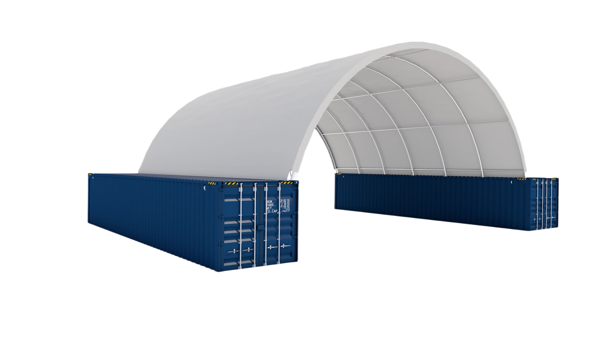 SELA Industrial W40'x40'xH15'PVC Cover Container Shelter