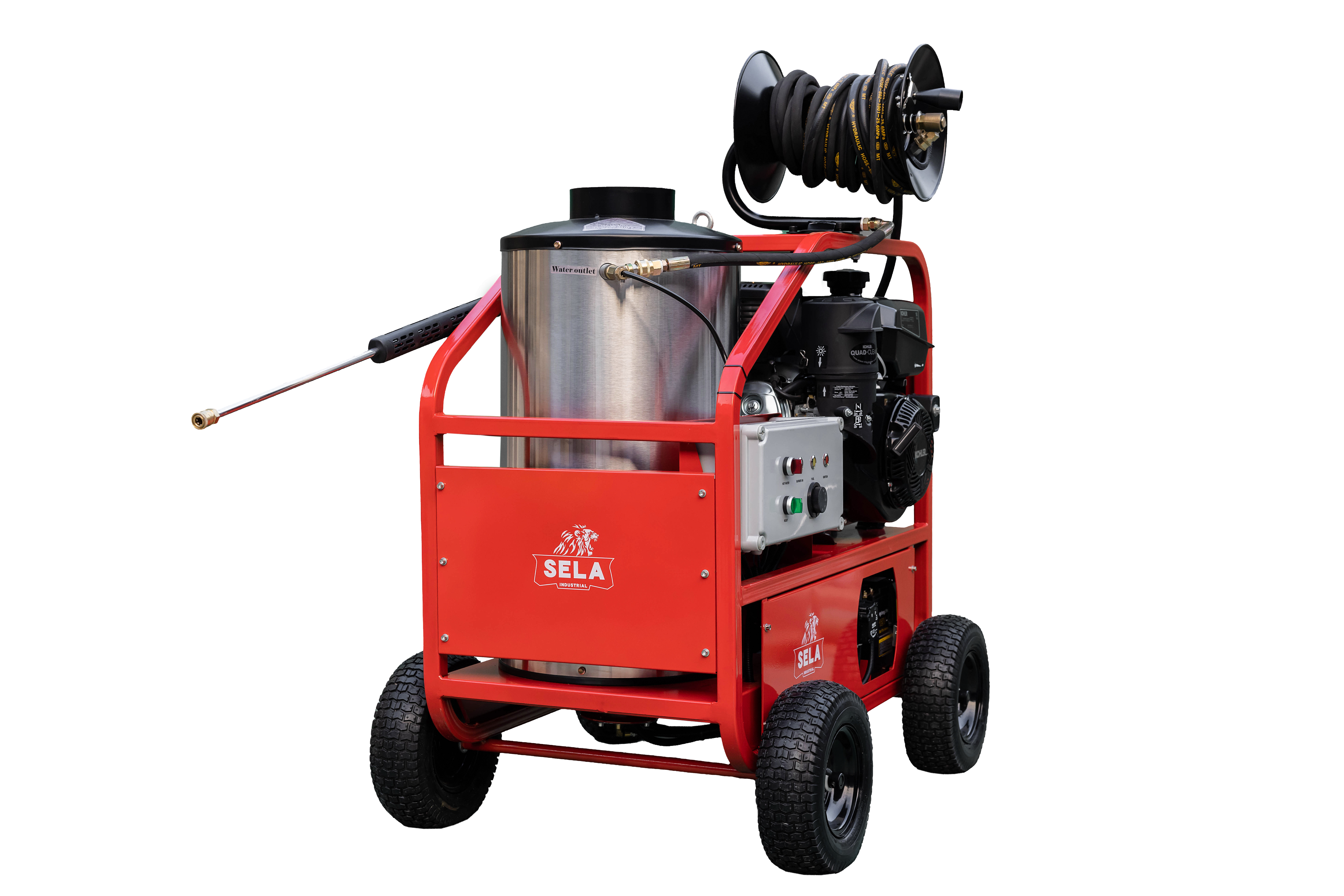 SELA Industrial 4000PSI Hot Water Pressure Washer With Wheels