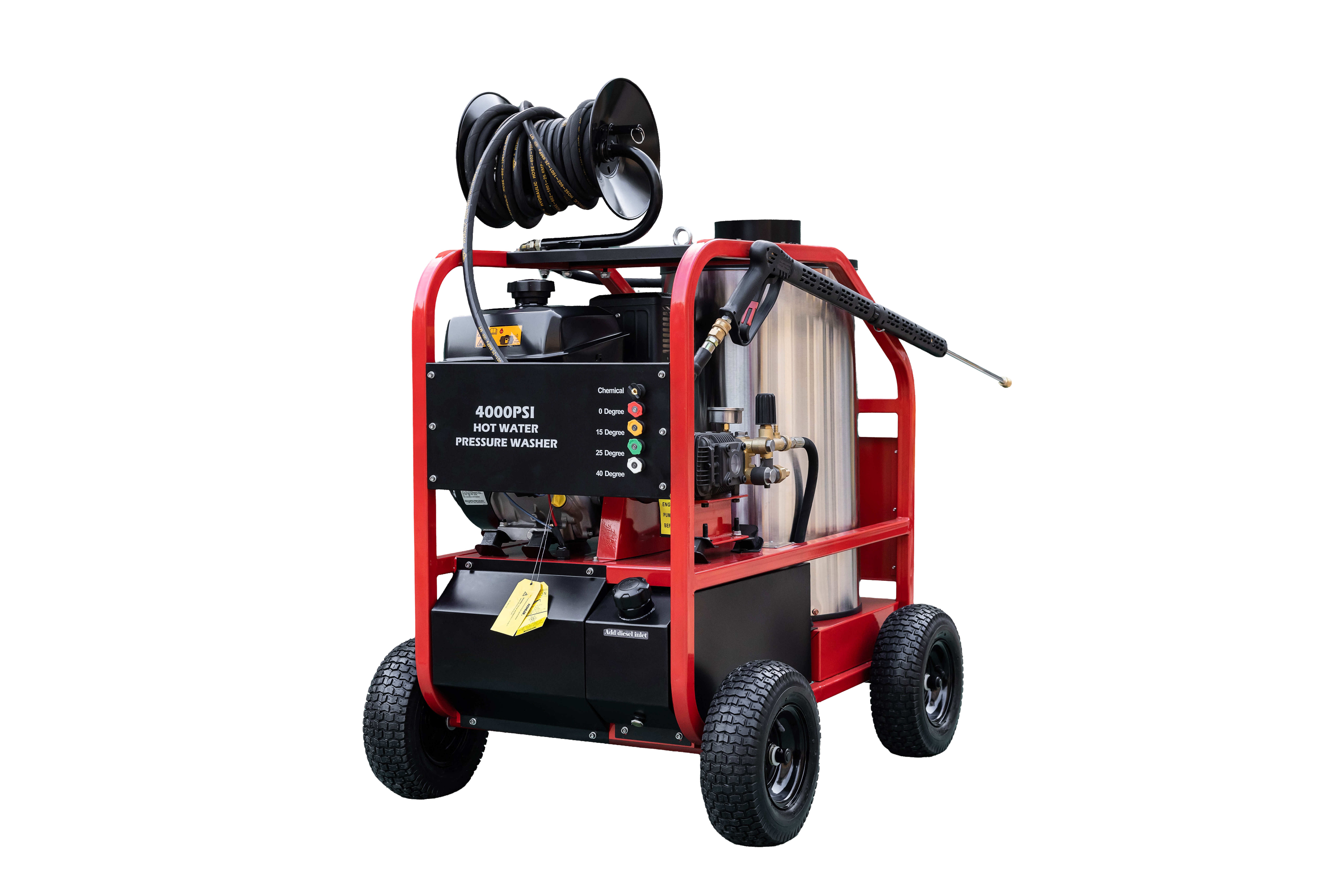 SELA Industrial 4000PSI Hot Water Pressure Washer With Wheels