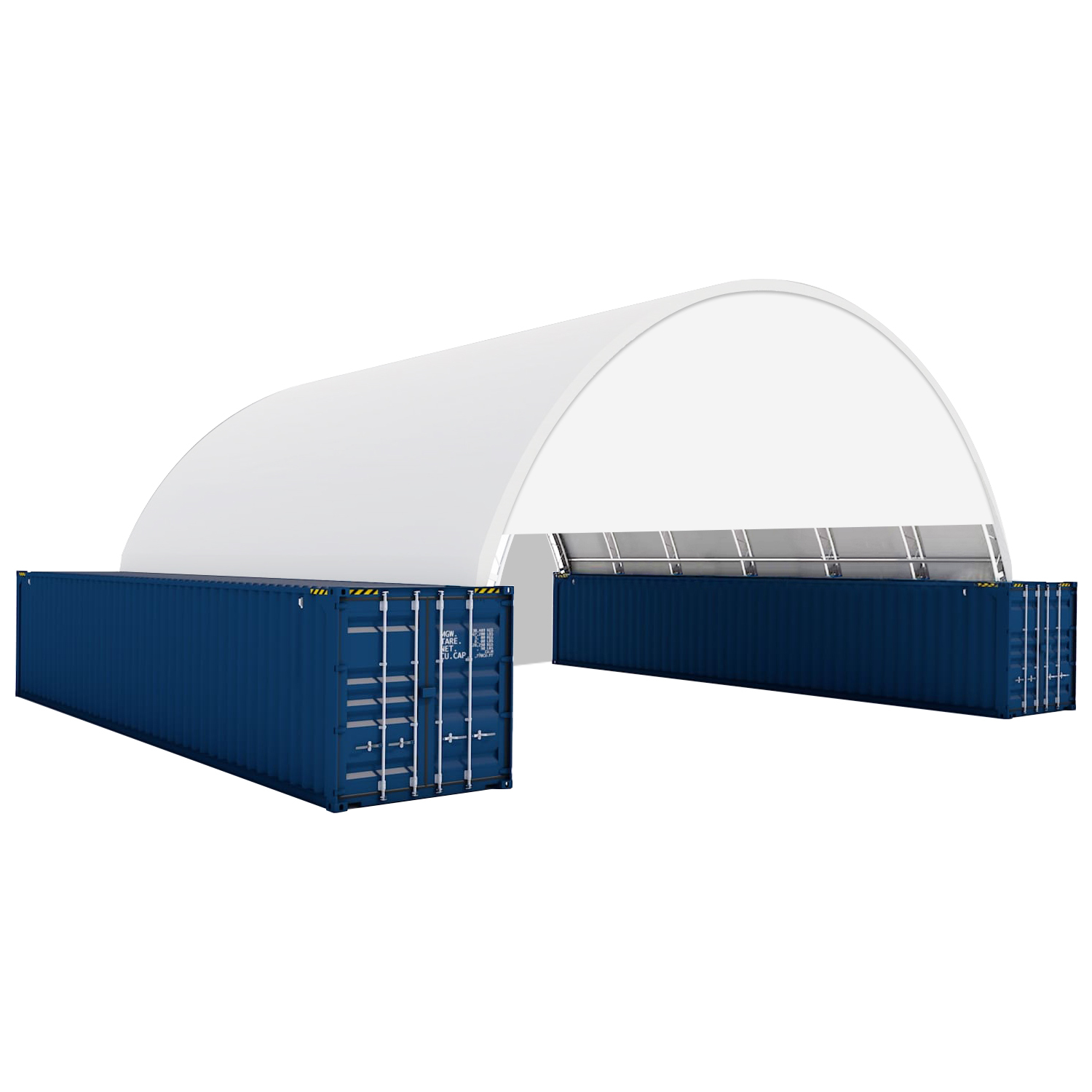 SELA Industrial Pro Series 40 ft×40 ft Double Truss Container Shelter