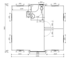 SELA Industrial 20FT Expandable Container House Including Two Bedrooms, One Living Room, Kitchen, Bathroom