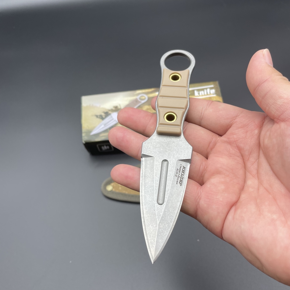 Wilderness Survival Straight Knife with Knife Sleeve, EDC Portable Knife, Super Sharp Camping Knife, Stainless Steel Fixed Blade Survival Bush Knife