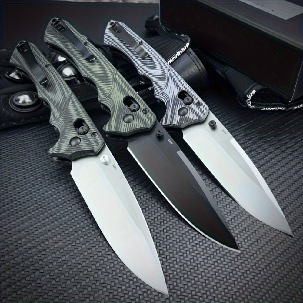 Outdoor folding knives, hunting knives, CNC precision grinding process knives, BM1401 model, S30V blades, G10 fiberglass handles, ergonomic folding knives – long-lasting and comfortable grip, not only a knife, but also your survival partner