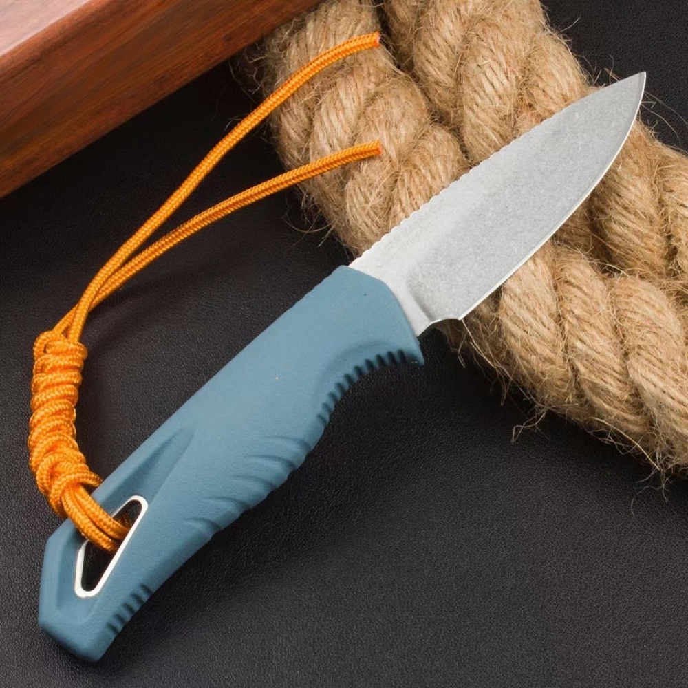 Outdoor Small Straight Knife, Multi-purpose Knife, Outdoor Tool Knife, Vehicle Tool Knife, New BM Intersect 18050 Small Straight Knife, Fruit Knife with Knife Sleeve, CNC Fine Grinding Process, High-end Quality, Daily Essential Tools