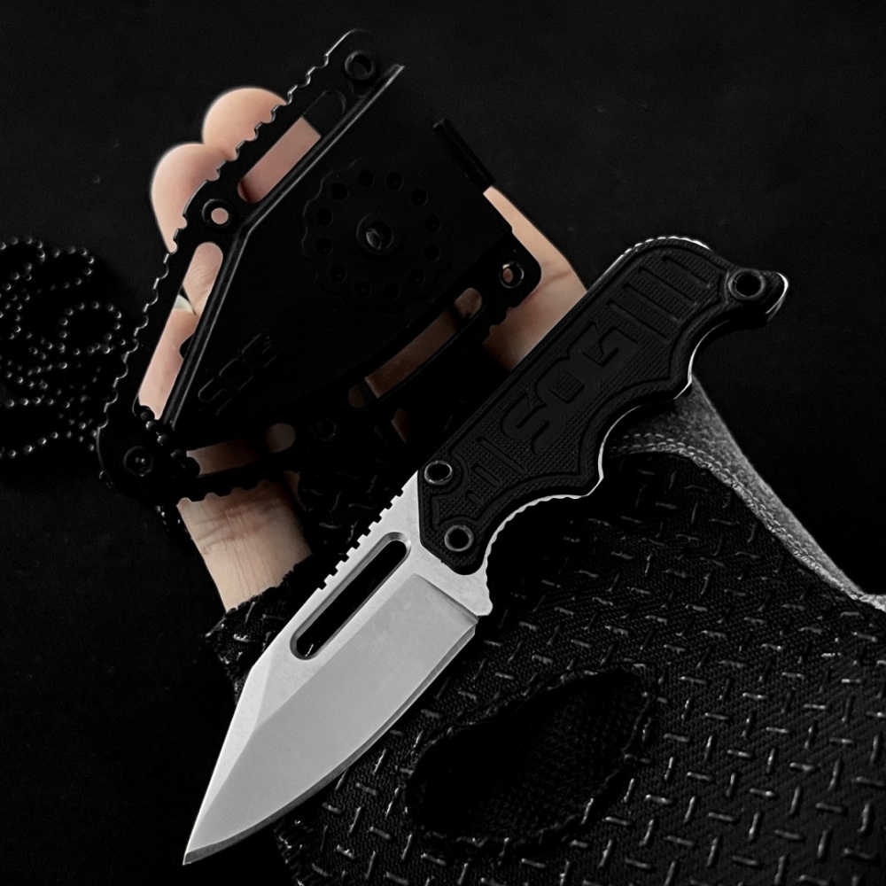 Outdoor Fixed Blade Straight Knife, SOG Sog Outdoor Knife, Wilderness Survival Gear Pocket Knife, Portable Mini Self-Defense Knife with K Sheath, Hunting Knife, Full Keel Survival Straight Knife, Jungle Straight Knife – forged for wilderness adventures