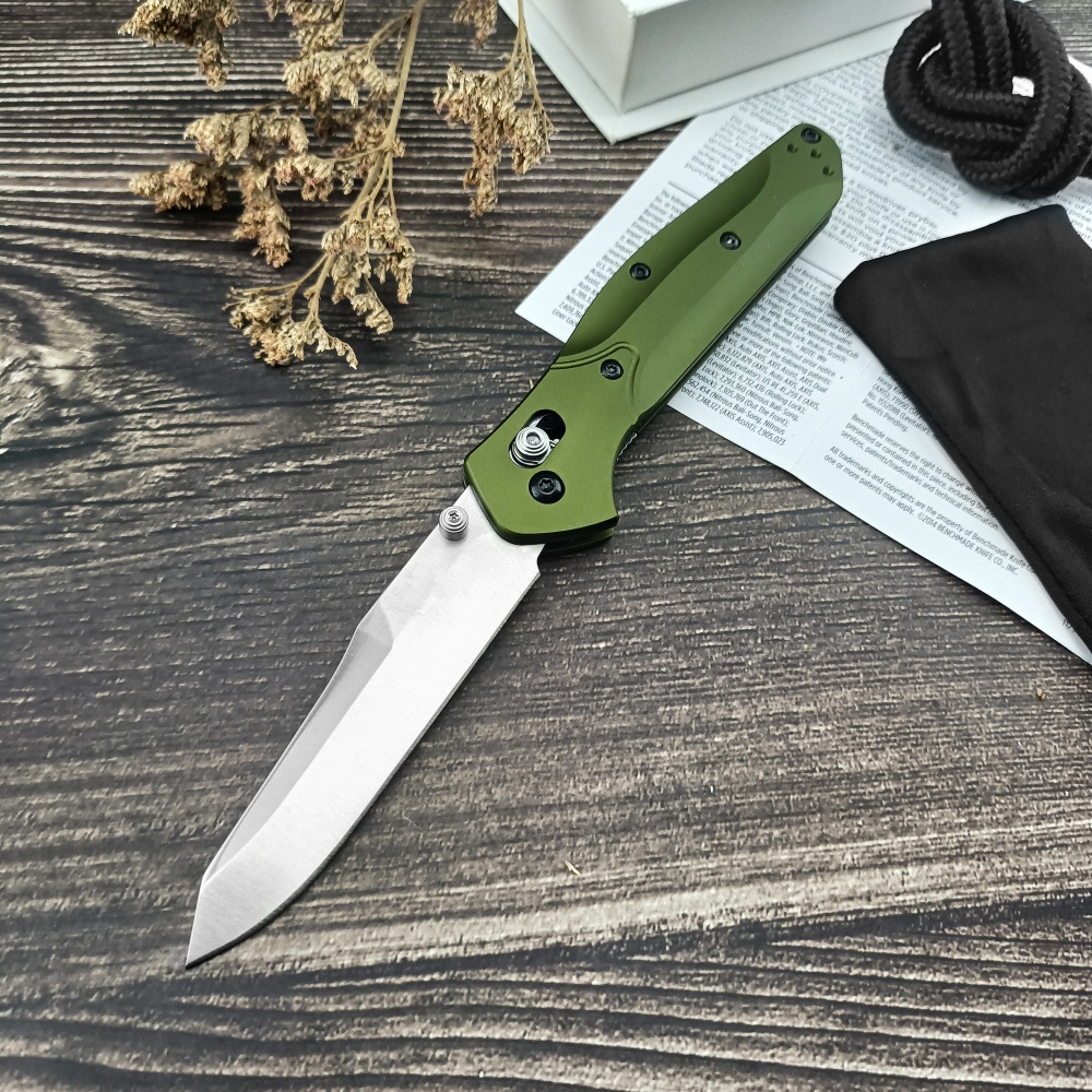 Folding Knife, Multi-purpose Knife, Axis Lock Folding Knife, CNC Fine Grinding Process, 940 Series Folding Knife, Green Aviation Aluminum Handle, High End Quality, Benchmade-940 Model, Halloween & Thanksgiving & Christmas Gifts