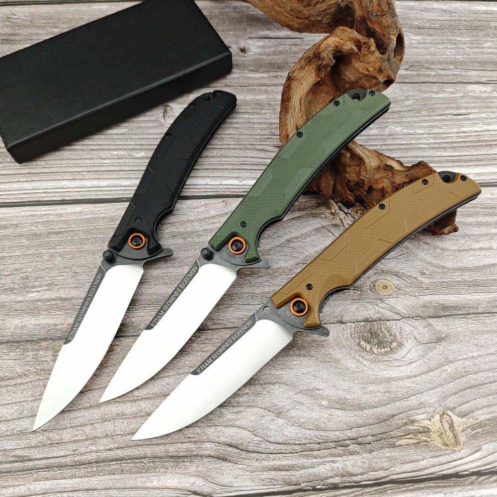 Outdoor Camping Knife, D2 Steel Cutting Material, G10 FRP Handle, Extreme Force 0247 Hunting Pocket Knife, Tactical Folding Knife – Hiking, Camping, Survival All-Around Companion