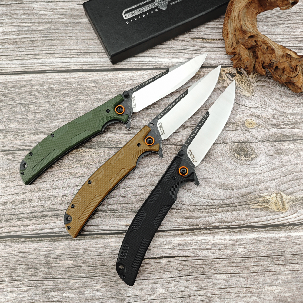 Outdoor Camping Knife, D2 Steel Cutting Material, G10 FRP Handle, Extreme Force 0247 Hunting Pocket Knife, Tactical Folding Knife – Hiking, Camping, Survival All-Around Companion