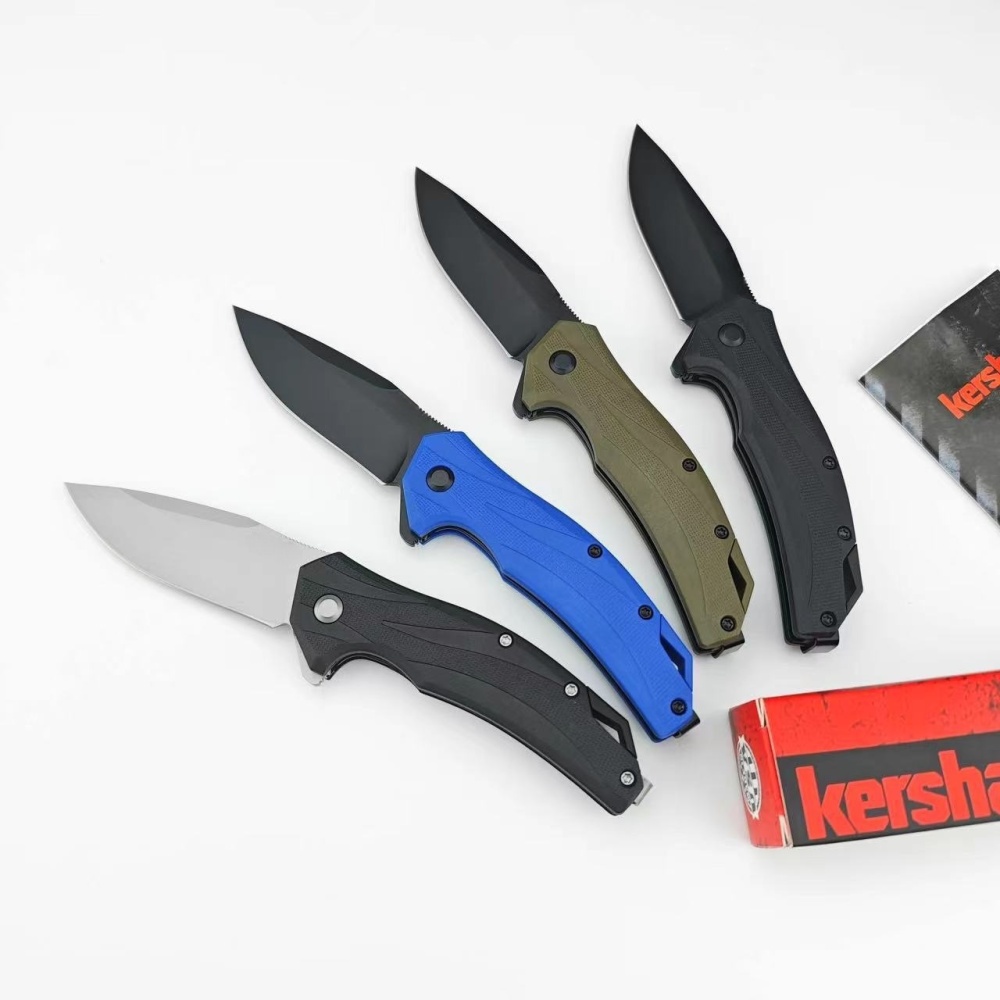 Outdoor Folding Knife, Multifunctional Hunting Folding Knife, Kershaw 1645 Folding Knife, 8Cr13Mov Blade, Nylon Fiber Handle, EDC Tools, Multipurpose Outdoor Camping, Fishing, Hiking, Survival, Portable Pocket Knife for Gifts for Men and Women