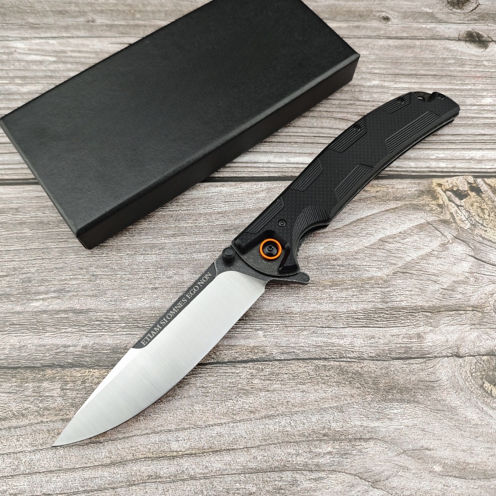 Outdoor Camping Knife, D2 Steel Cutting Material, G10 FRP Handle, Extreme Force 0247 Hunting Pocket Knife, Tactical Folding Knife – Hiking, Camping, Survival All-Around Companion
