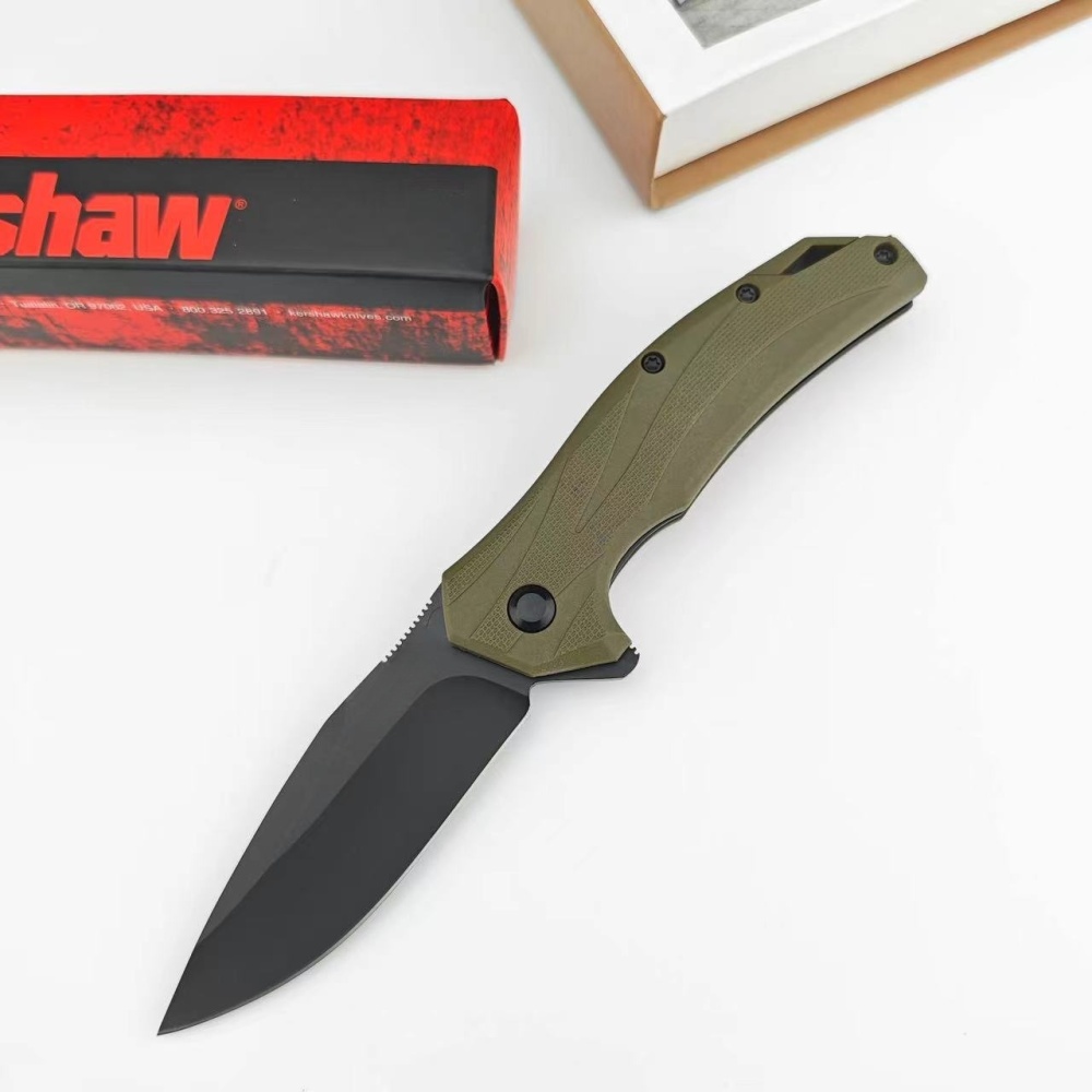 Outdoor Folding Knife, Multifunctional Hunting Folding Knife, Kershaw 1645 Folding Knife, 8Cr13Mov Blade, Nylon Fiber Handle, EDC Tools, Multipurpose Outdoor Camping, Fishing, Hiking, Survival, Portable Pocket Knife for Gifts for Men and Women