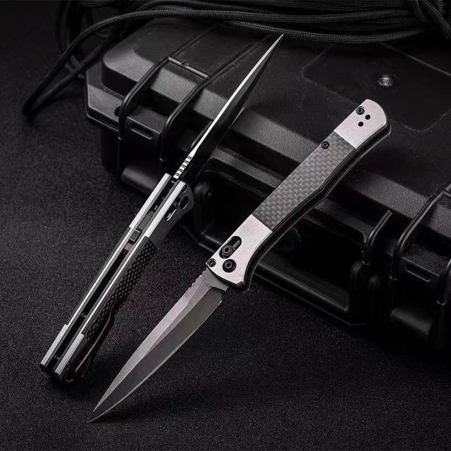 High hardness 4170BM outdoor folding knife, S90V steel cutting material, aluminum and carbon fiber handle, sharp portable pocket knife, EDC pocket knife