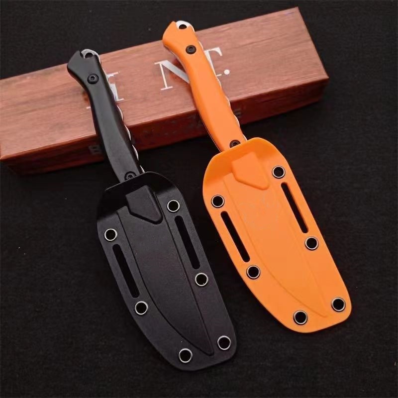 Outdoor Fixed Blade Straight Knife, RV Kitchen Knife, CNC Fine Grinding, 8Cr13Mov Cutting Edge, BM15700 Model, Tactical Straight Knife with Kydex Sheath – Built for Extreme Environments