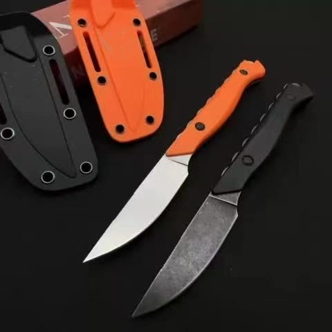 Outdoor Fixed Blade Straight Knife, RV Kitchen Knife, CNC Fine Grinding, 8Cr13Mov Cutting Edge, BM15700 Model, Tactical Straight Knife with Kydex Sheath – Built for Extreme Environments