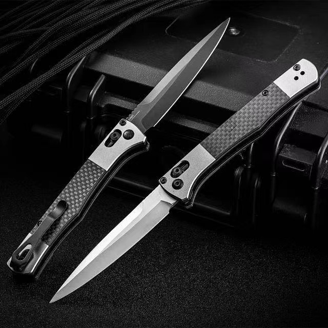 High hardness 4170BM outdoor folding knife, S90V steel cutting material, aluminum and carbon fiber handle, sharp portable pocket knife, EDC pocket knife