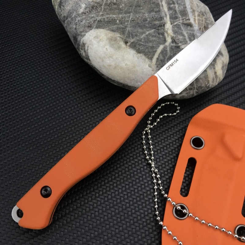 Outdoor Fixed Blade Straight Knife, RV Kitchen Knife, CNC Fine Grinding, 8Cr13Mov Cutting Edge, BM15700 Model, Tactical Straight Knife with Kydex Sheath – Built for Extreme Environments