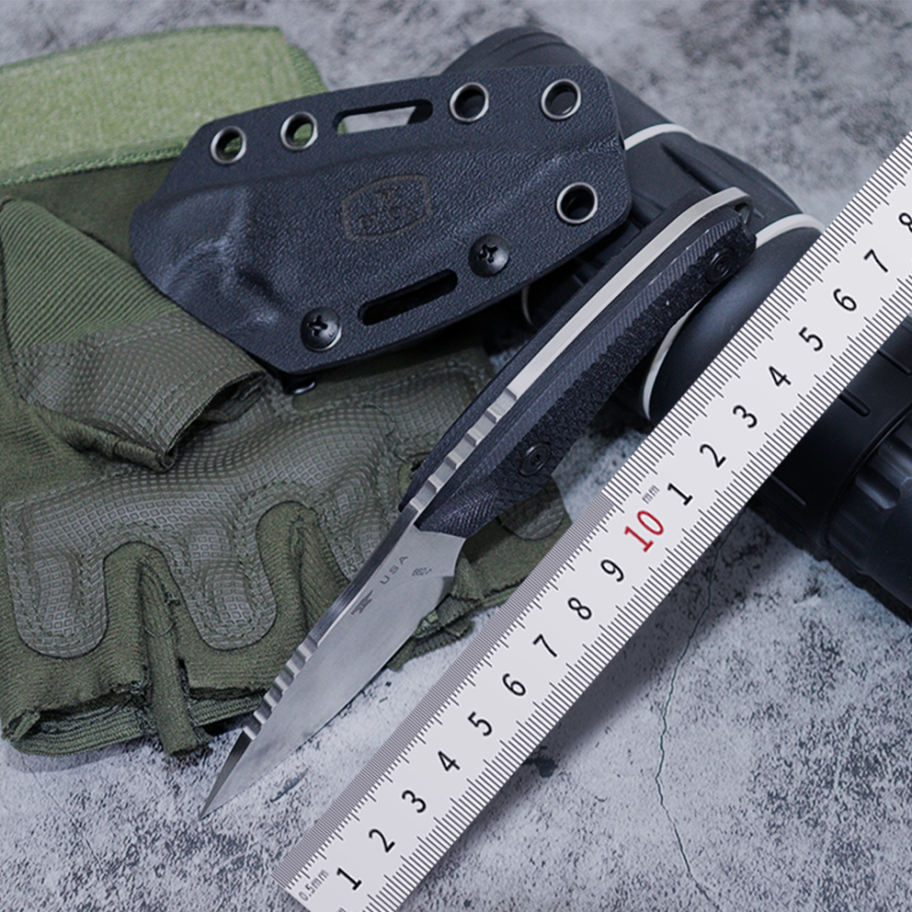 Outdoor Stainless Steel Straight Knife, Fixed Edge Straight Knife With Sheath, 7CRI5MOV Steel, G10 Handle, EDC Men's Camping Knife, Multifunctional Portable Knife, Fruit Knife, Best Gift For Men & Father, Doomsday Equipment