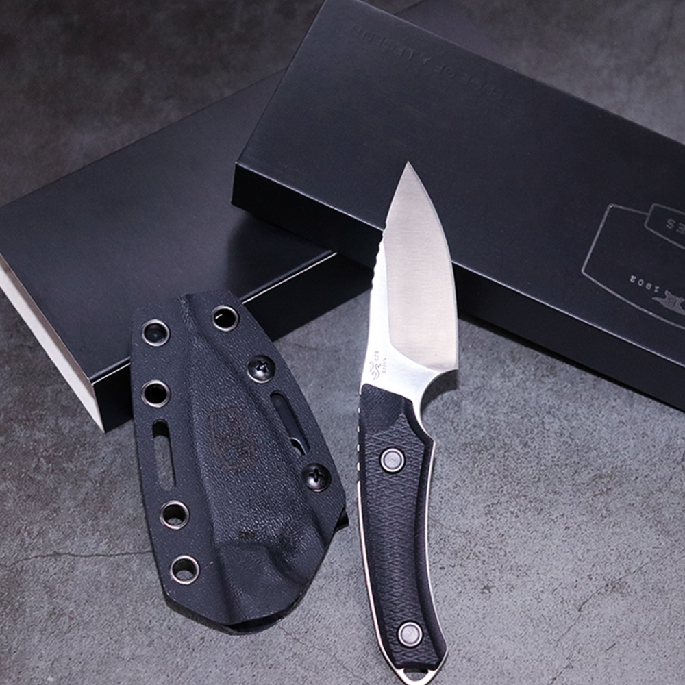 Outdoor Stainless Steel Straight Knife, Fixed Edge Straight Knife With Sheath, 7CRI5MOV Steel, G10 Handle, EDC Men's Camping Knife, Multifunctional Portable Knife, Fruit Knife, Best Gift For Men & Father, Doomsday Equipment