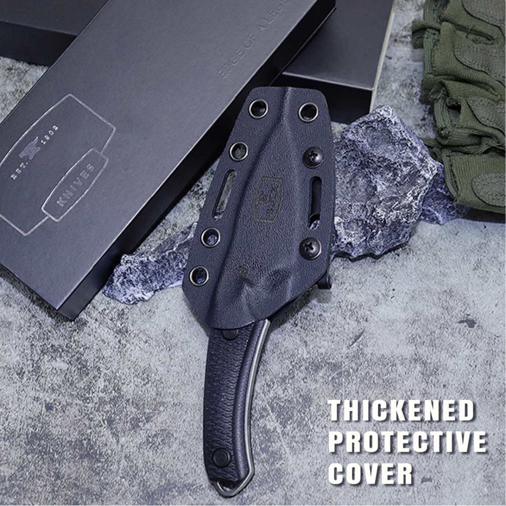 Outdoor Stainless Steel Straight Knife, Fixed Edge Straight Knife With Sheath, 7CRI5MOV Steel, G10 Handle, EDC Men's Camping Knife, Multifunctional Portable Knife, Fruit Knife, Best Gift For Men & Father, Doomsday Equipment