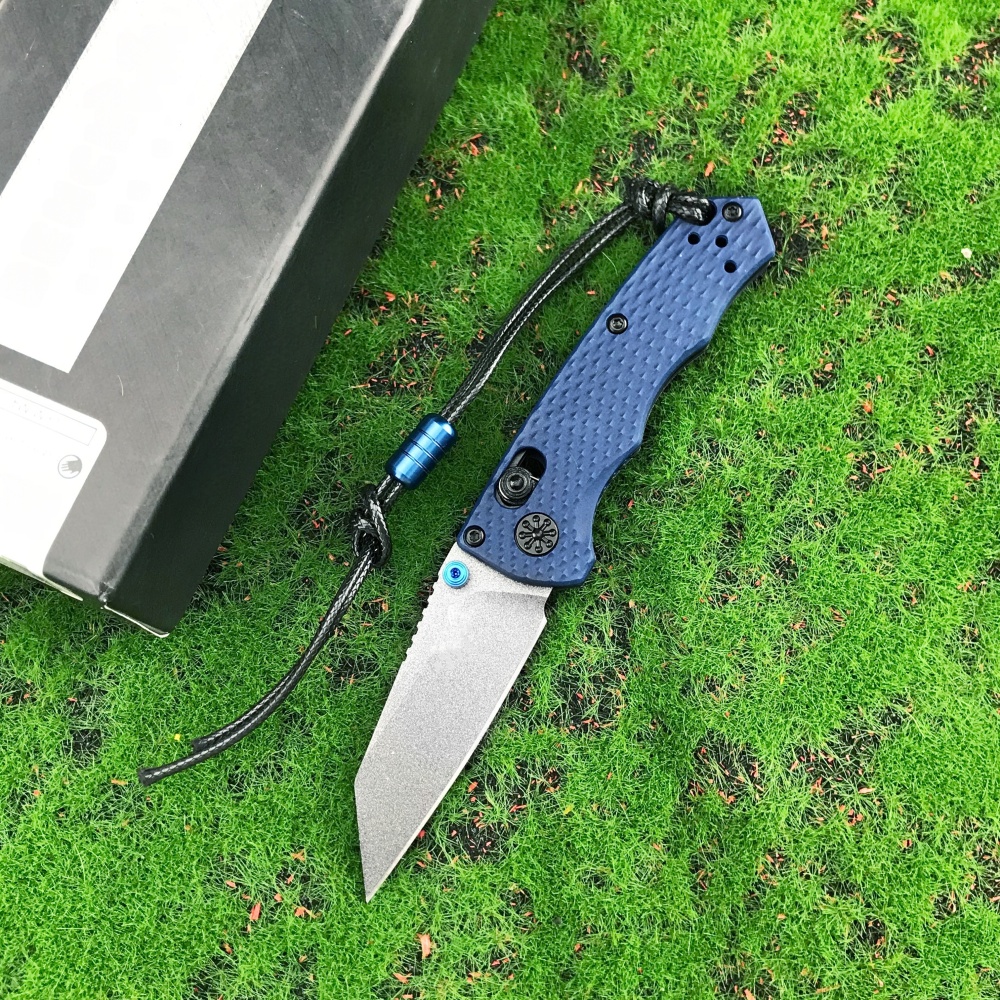Outdoor folding knife, 290BK model, hunting knife, locking axle knife with 2.36" (about 6cm) M2 steel blade, portable thumb peg manual opening, camping pocket clip.With pocket clip, lanyard compatibility